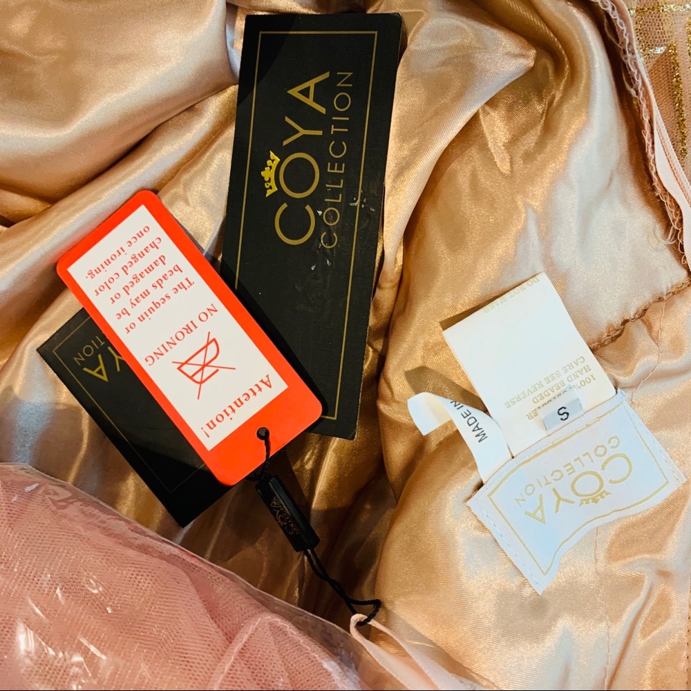 Coya Collection NWT Small Formal Rose Gold Dress - Picture 12 of 12
